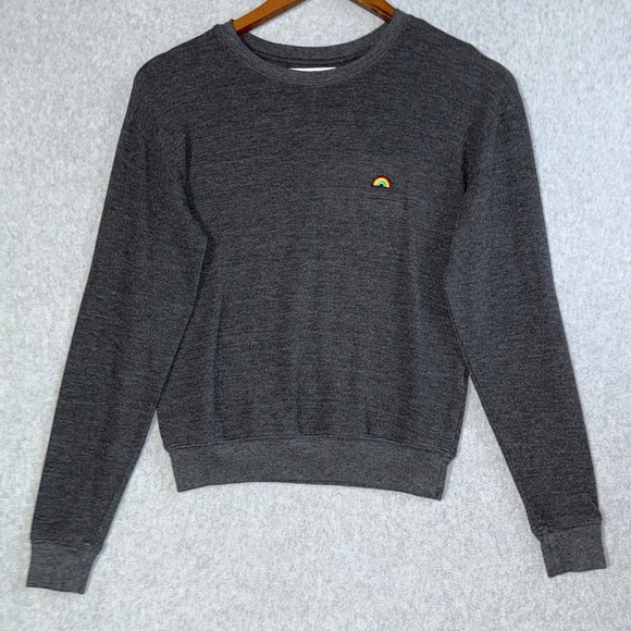 Spiritual Gangster Sweatshirt Rainbow XS Charcoal Excellent Graphic Pullover - Picture 2 of 9